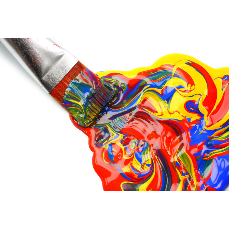 Fording, pinceau et acrylique par Egal, H 8 po x l 12 po