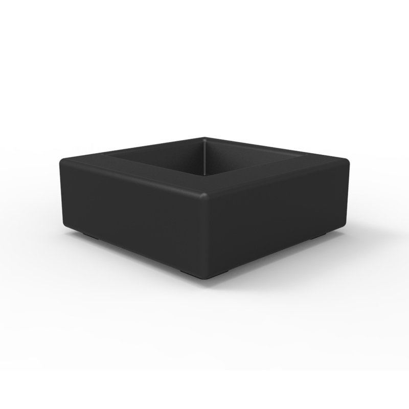 Kes Plastic Planter Box, Black