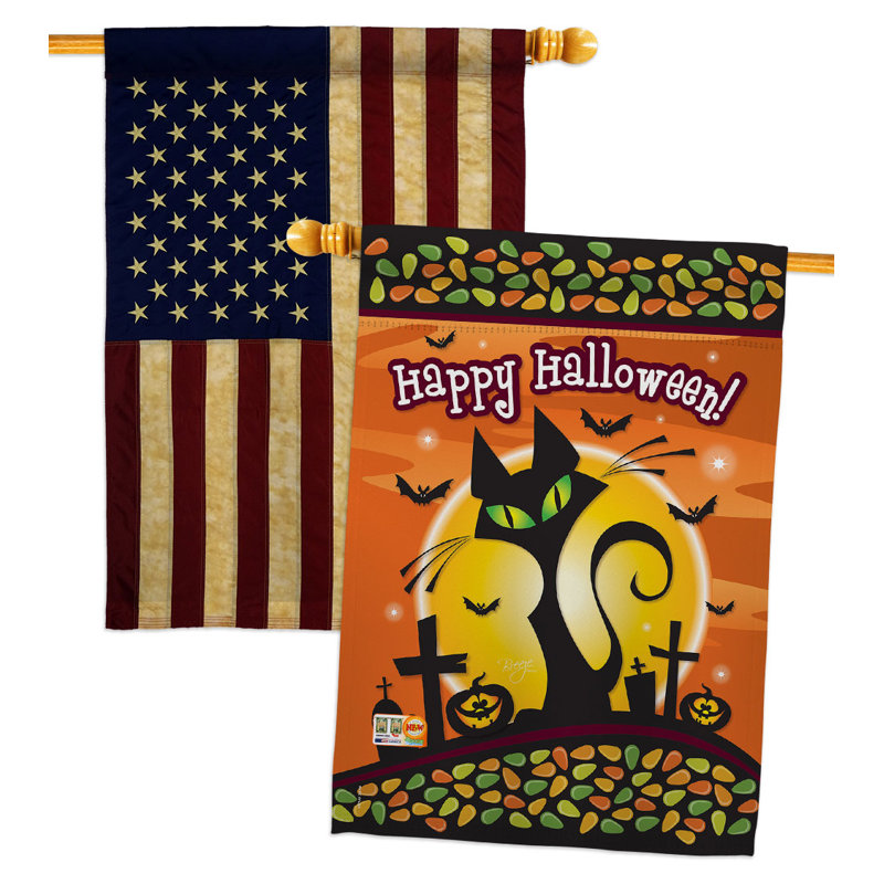 Drapeau de maison en polyester à 2 côtés 40 x 28 po