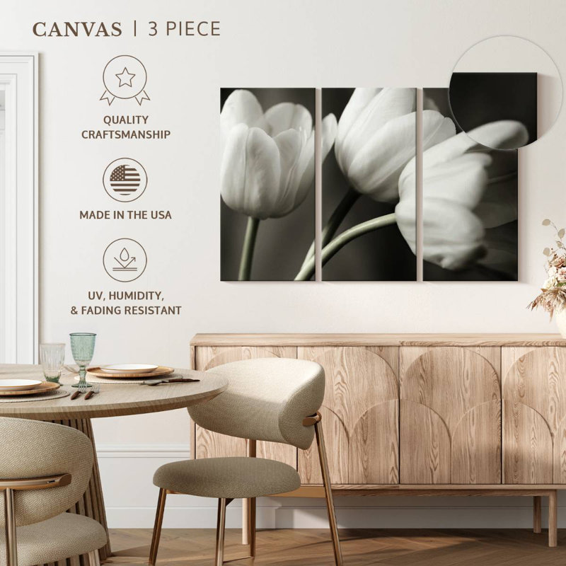 Harnek rangée de tulipes BW, H 32 po x l 50 po