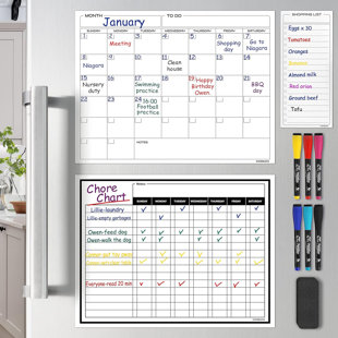 Magnetic Chore Chart For Kids Dry Erase Chore Chart For Adults 13” X 17” 