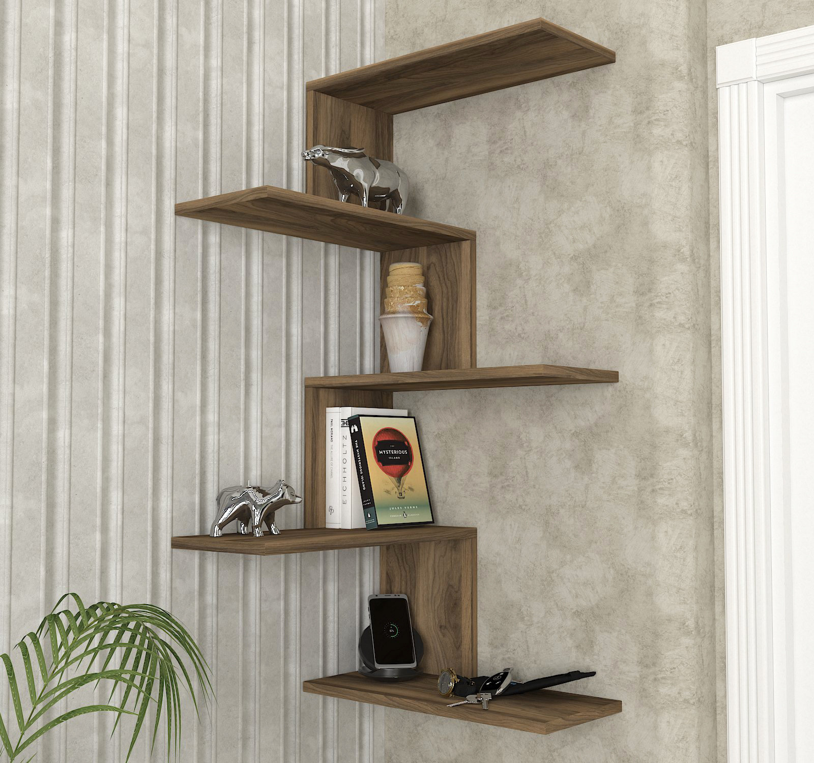 Ebern Designs Merlynn 5 Piece Floating Shelf & Reviews | Wayfair