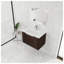 Meuble-lavabo 30 po avec lavabo en résine et portes à fermeture douce, armoire en contreplaqué à rayures brun argenté