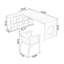 62.99" Burlywood L-Shaped Solid Wood Office Sets