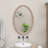 Aponi Oval Wood Frame Accent Mirror, Rustic Farmhouse Style Decorative Wall Mirror-2036655119