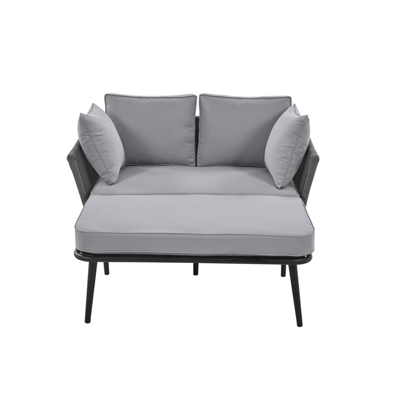 120cm Wide Straight Patio Daybed with Cushions