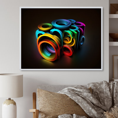 «Neon Rainbow», objet 3D sur toile