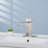 Single Handle Mid Arc Bathroom Faucet With Deckplate And Waterfall Spout ( 1 Pack )-113953268