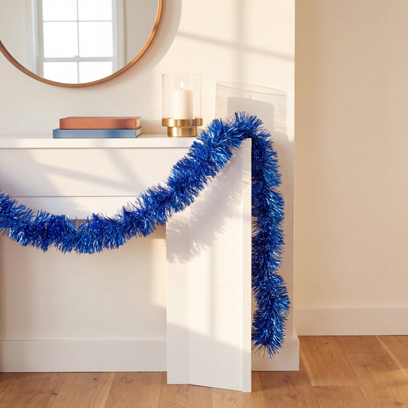 Guirlande 12 pi avec guirlande de Noël, Bleu