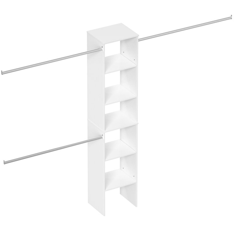 Système de placard Closet Tower, H 82,2 po x l 17 po x P 14,5 po, Blanc
