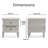 Jupiter Arlan End Table Nightstand with Drawers