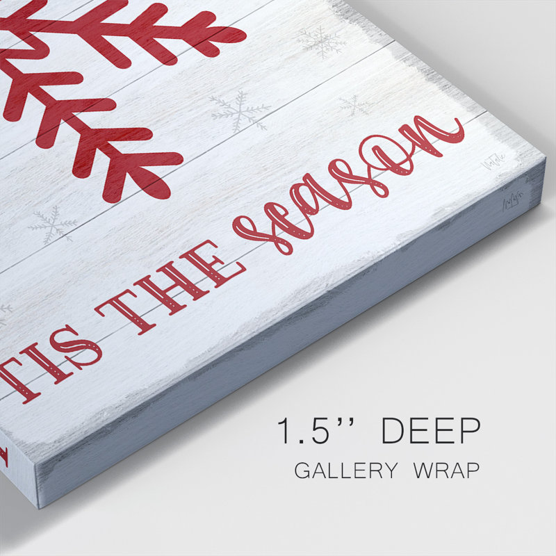 «Tis The Season Snowflake» sur toile, H 36 po x l 24 po x P 1,5 po