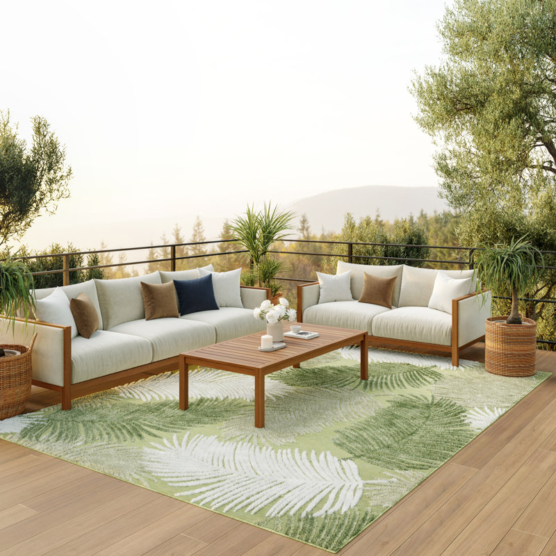 Tapis vert Nourison Suncoast 7 pi 10 po x 9 pi 10 po, Vert, Rectangle 7 pi 10 po x 9 pi 10 po