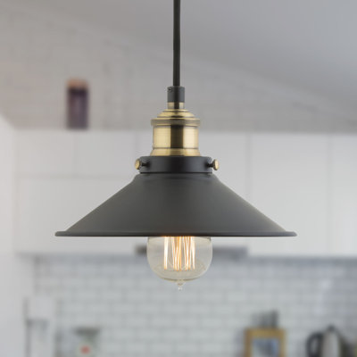 Luminaire suspendu conique à 1 lumière Gravette