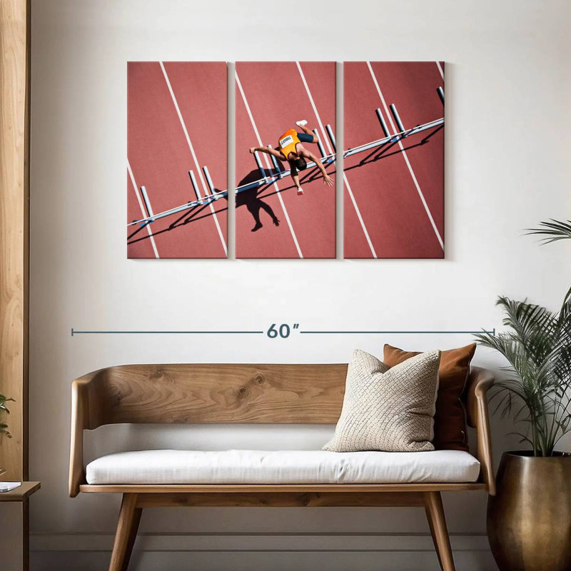 Sireci Jumping On Hurdle, 28" H x 45" W