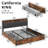 Brown And Gray California King Size Bed, 4 Drawers, Charging Headboard, Stable And Quiet, Spring-free, Easy To Install.