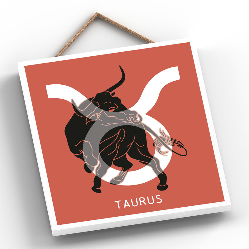 Kana Zodiac Taurus Terracotta - Print on Wood