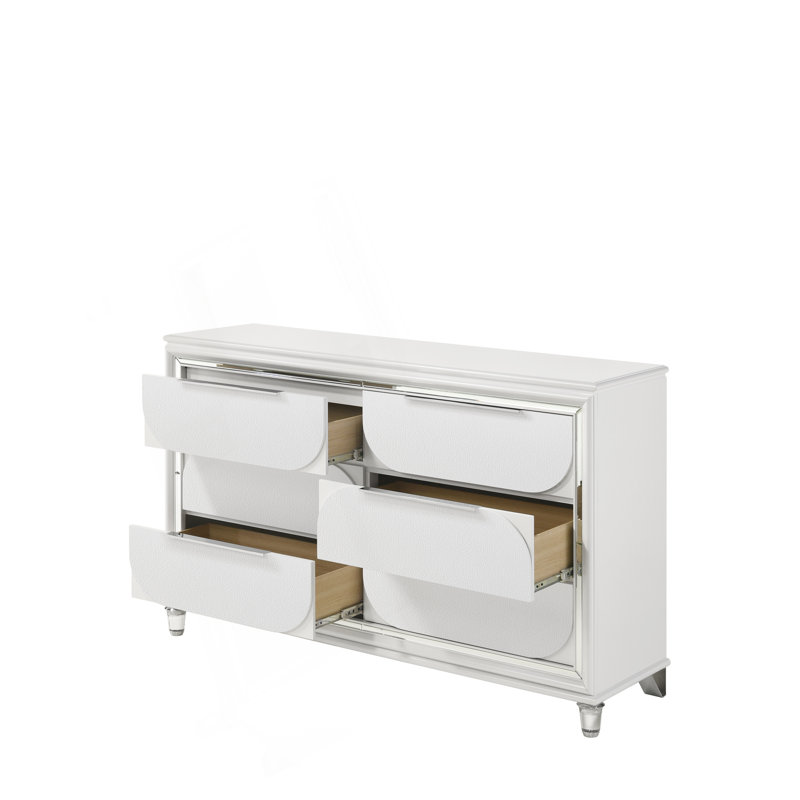 Commode Tarian, finition blanc perle BD02320