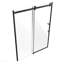 Porte de douche sans cadre 58-59 x 75 en verre trempé transparent 5/16 en noir mat