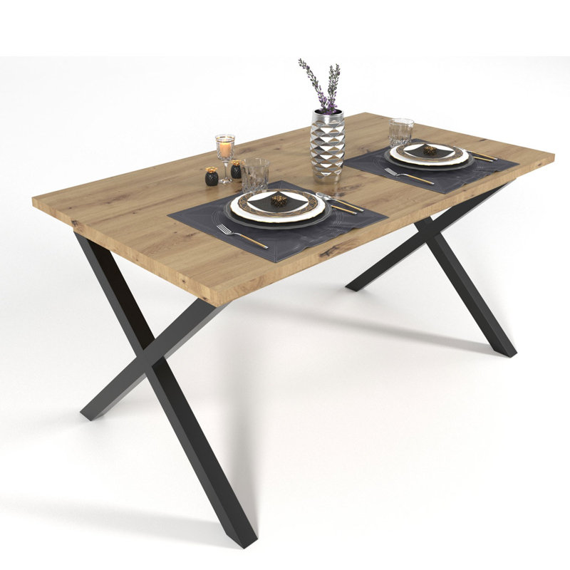 Tirrell Rectangular Restaurant Table, Wotan Oak, 76cm H x 198cm L x 85cm W