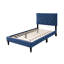 Lit simple en velours avec 12 supports - Tête de lit réglable pour une nuit paisible dans la base de nuits relaxantes-635068698