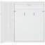 Grand lit mural blanc avec tablettes, garde-robe et lumières à DEL, pliable pour une utilisation multiple dans une petite chambre d'amis, appartement approprié