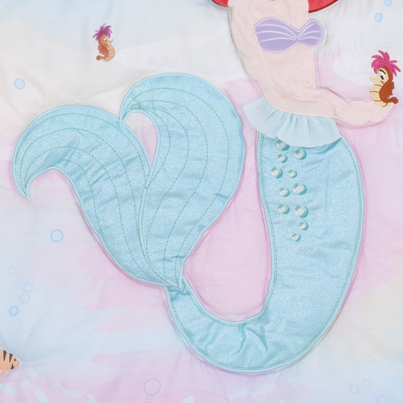 Ensemble de literie pour lit de bébé 3 pièces NoJo Disney Ariel Watercolor Wishes