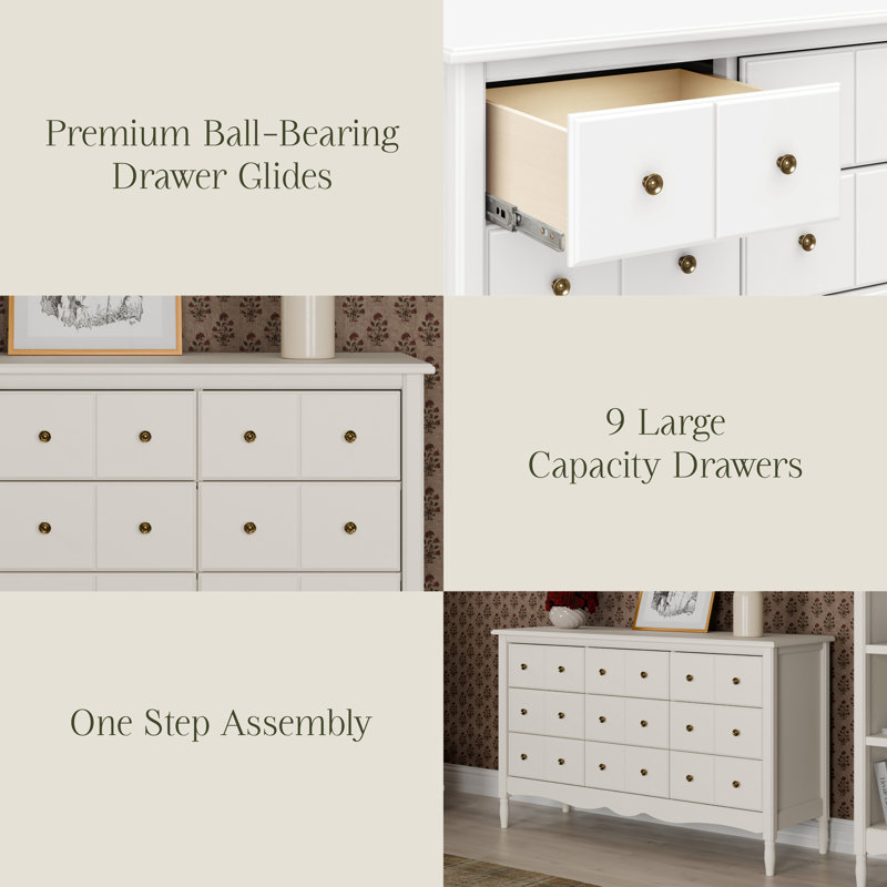 Liberty 9-Drawer Assembled Dresser, Warm White