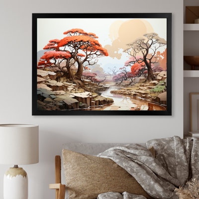 Paysage onirique baobab I sur toile