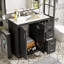 Ensemble de meuble-lavabo 36 po avec lavabo en céramique, armoire de rangement en bois massif, ensemble de meuble-lavabo autoportant avec 3 tiroirs et portes à fermeture douce-106790988-106790990