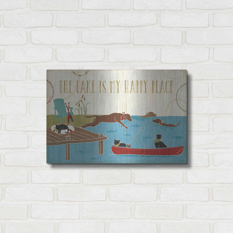 «Lake Pals I» par Véronique Charron, H 16 po x l 24 po