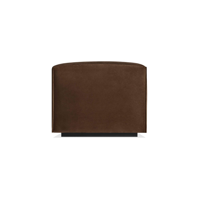 Cleon Sofa, Coffee Velvet Polyester Blend