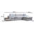 Elegant Corner Sofa with Beech Wood Frame, Light Grey 100% Polyester Fabric | Dimensions: 130.3 x 76.4 x 33.5 in | Includes 2 Portable Cushions (17.7 x 17.7 in) | Durable Walnut Legs | Scandinavian Design for Modern Living Spaces-1992386183-1992386424