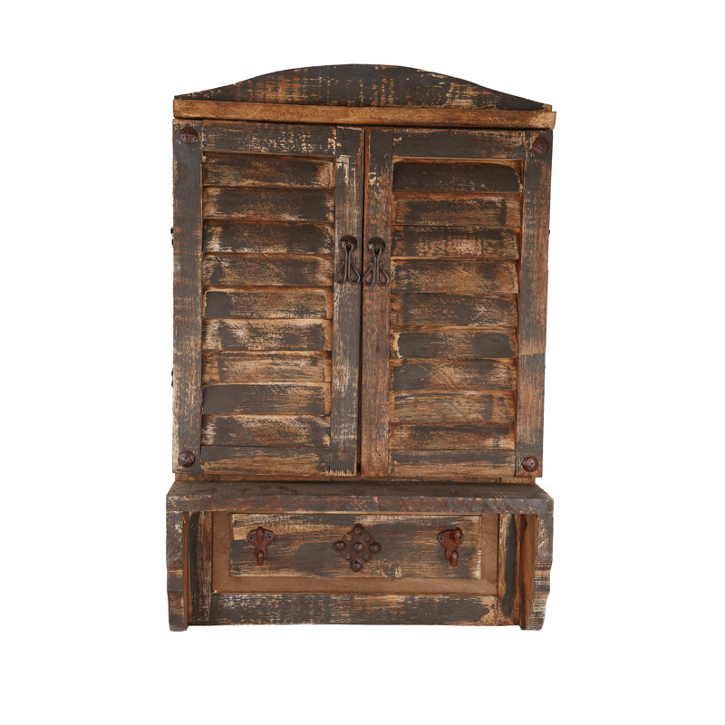 Solid Wood Wall Coat Rack, Gray