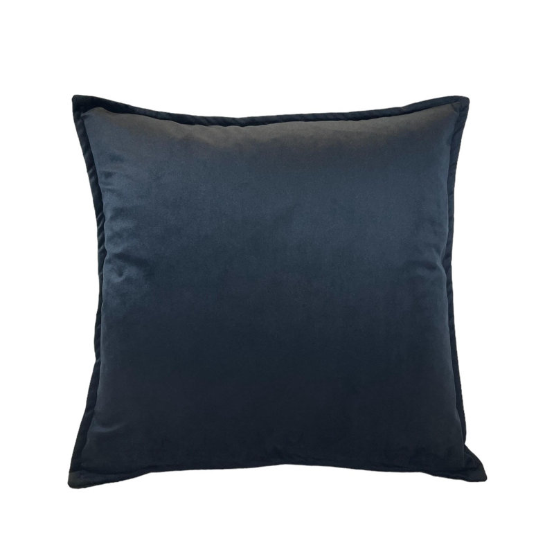 Velvet Pillow Cover, Square 16", Dark Blue