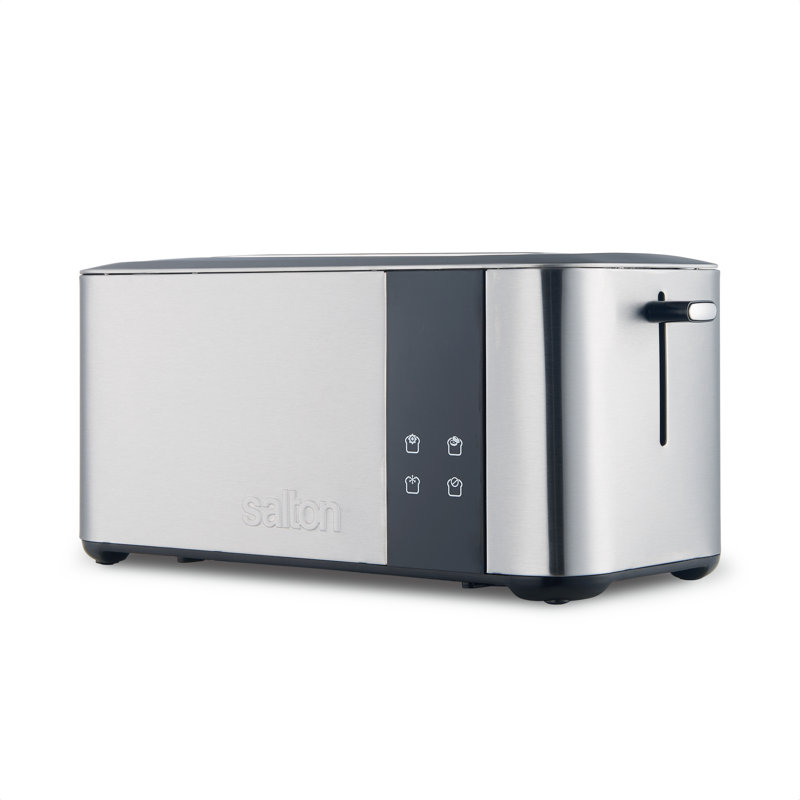 Salton Stainless Steel Digital 4-Slice Long Slot Toaster