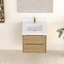 Meuble-lavabo simple 24 po avec comptoir en quartz et dosseret