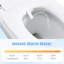 Siège de toilette bidet une pièce Smart Toilette, chasse d'eau automatique et ouverture / fermeture, siège chauffant à température réglable, séchage à l'eau chaude, télécommande, capteur pour le fonctionnement de la housse, modes arrière à lavage féminin,