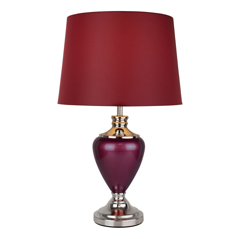 Edie 57Cm  Modern Classic Table Lamp, Red Chrome