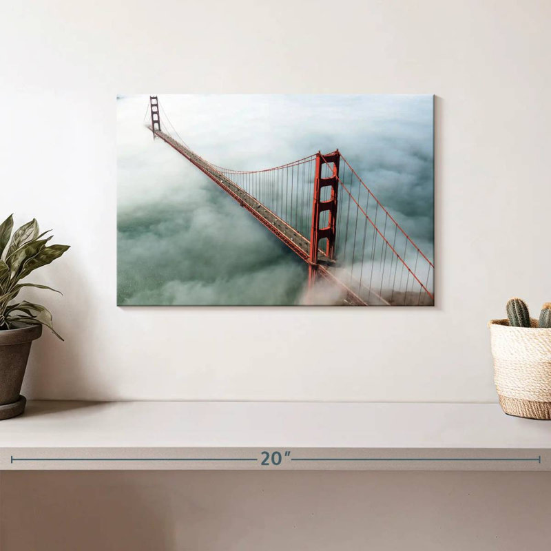 Lilie brouillard au Golden Gate Bridge, H 8 po x l 12 po