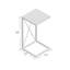 Zafina Glass End Table