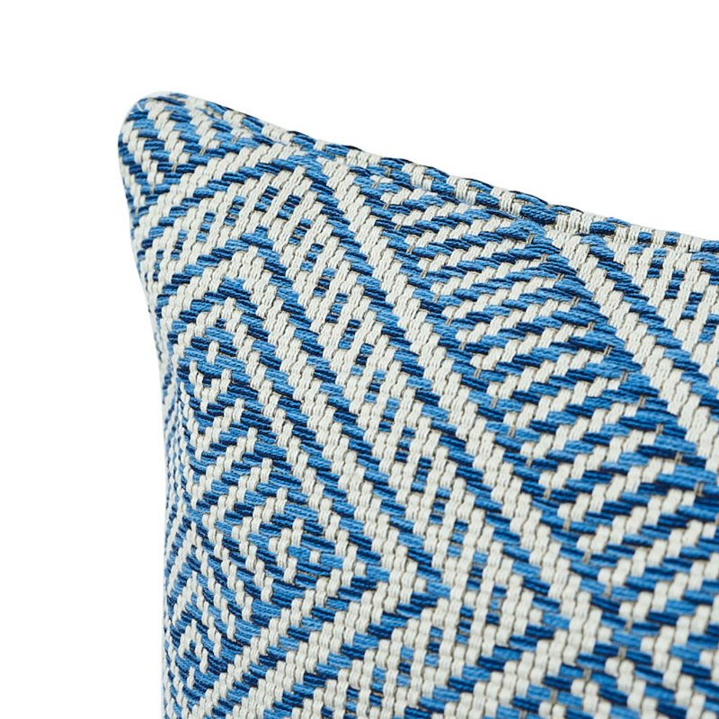 Tortola I/O Pillow, 20" x 20", Blue/Beige