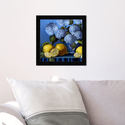 «Hydrangeas and Lemons Vase», cadre photo
