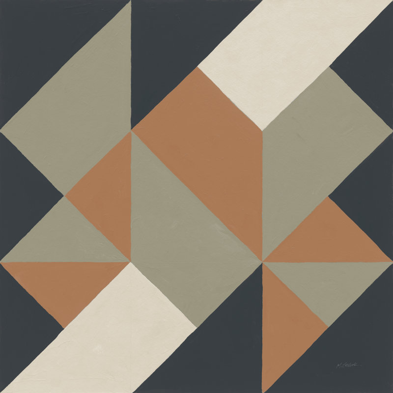 «Triangles I Highland» par Mike Schick - impression, H 36 po x l 36 po, Non, Wrapped Canvas