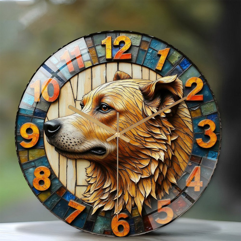 Horloge murale en bois 12 po