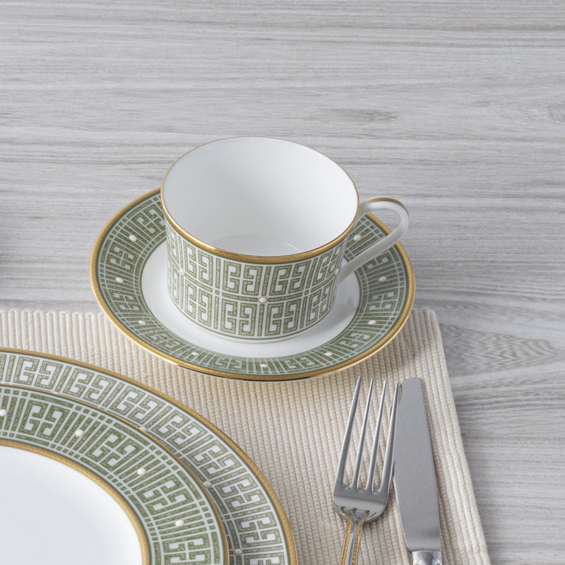 Noritake Infinity Cups, 7-1/2 oz., Green Gold