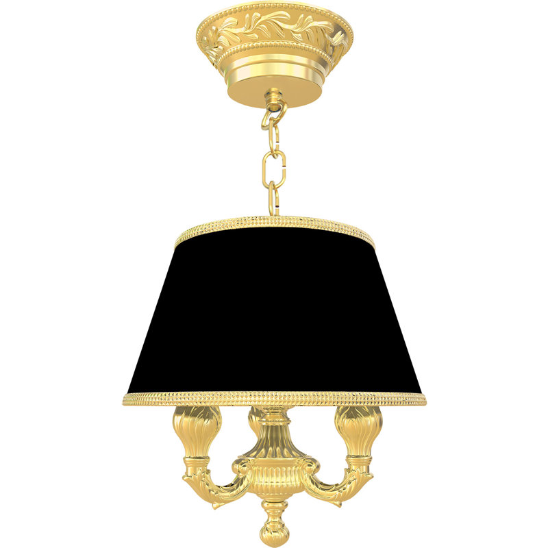 Fiore 3 - Light LED Cone Pendant, Black and White Patina Gold, White Patina Gold, White Patina Gold