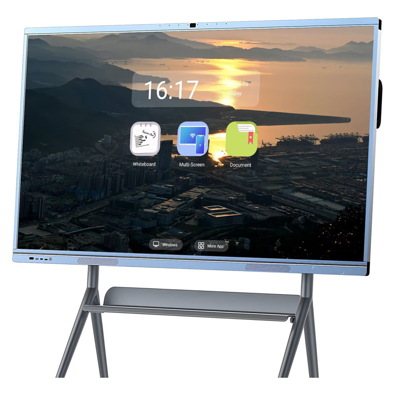 JYXCN Smart Board 4K, conférence vidéo tactile, écran interactif tout-en-un de collaboration sans fil 65 po pour bureau de classe (fixation murale incluse)