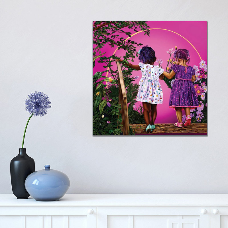 Journey With My Sister by Poetically Illustrated - Wrapped Canvas Print, 45.72 cm H x 45.72 cm W x 1.91 cm D