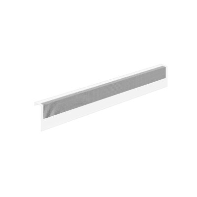 Baseboarders Basic Rust-Resistant Galvanized Steel Easy Slip-On Baseboard Heater Cover ONLY – White | Endcaps Sold Separately